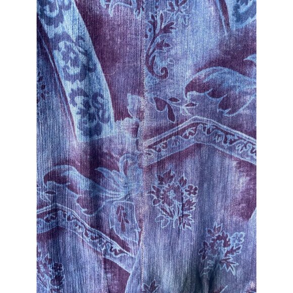 Vintage CM Sharpe Women's Blue Pattern Midi‎ Skirt One Size - Picture 6 of 8